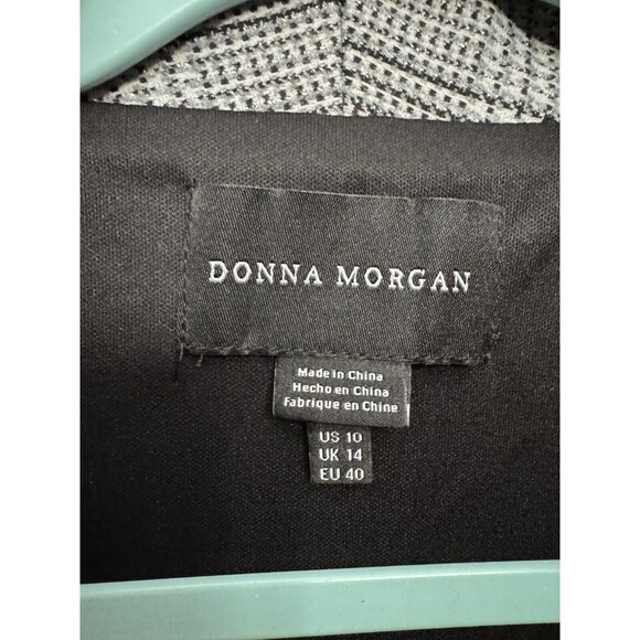 Donna Morgan Size: 10 Women Long Sleeve Dress Plaid Metallic Zip Work Holiday - Picture 4 of 7